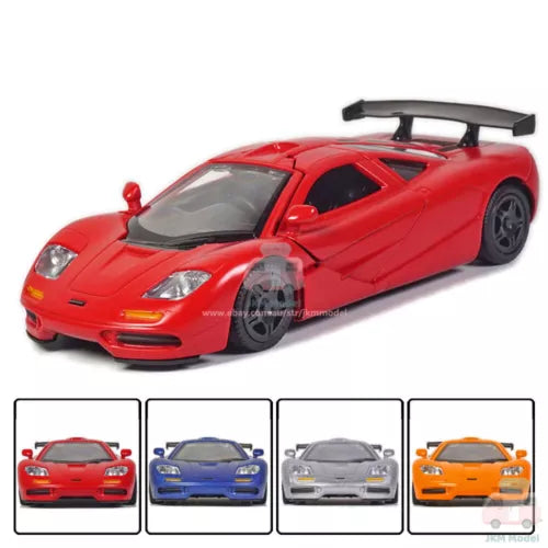 1/36 McLaren F1 alloy diecast model car, red front 3/4 sports car