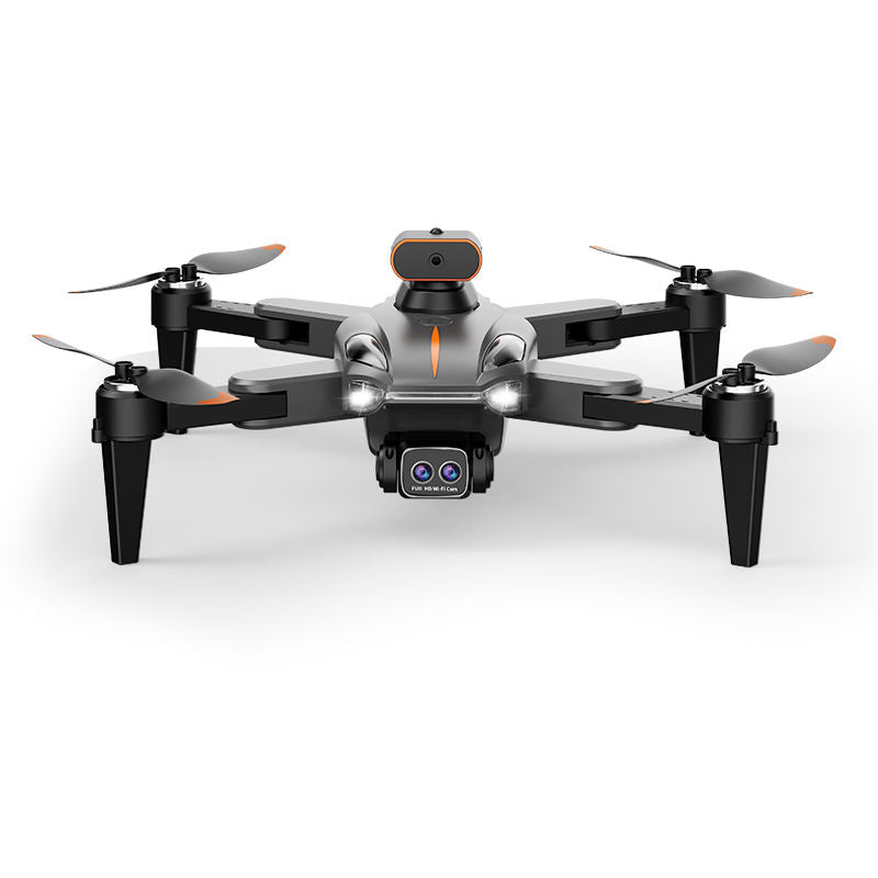 Foldable RC drone with 4K dual camera and front obstacle lights