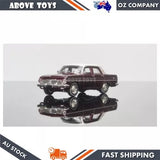 1:64 scale diecast 1964 Holden EH Premier maroon car model, front and side view