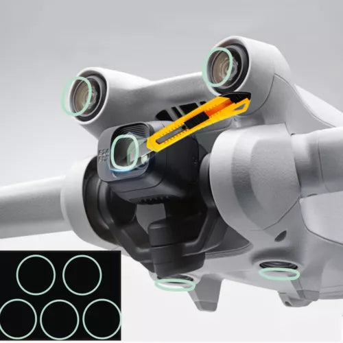 Drone camera lens protective film set with anti-scratch glass (4-pack)