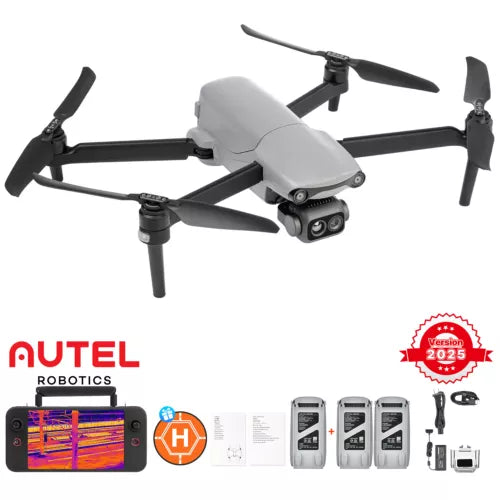 Thermal quadcopter drone with detachable camera module and foldable propellers