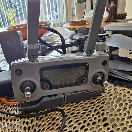 DJI Mavic Pro 2 drone remote controller with LCD screen and thumb wheels
