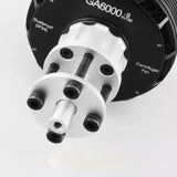 Dualsky GA6000.8 brushless motor with white shaft and mounting holes, centrifugal fan housing
