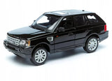Black Range Rover Sport 2006 diecast SUV model, 1:18 scale, front side view