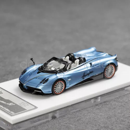 Ice blue convertible sports car diecast model with open cockpit and detailed wheels