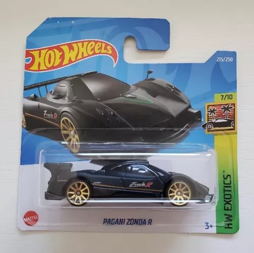 Hot Wheels Pagani Zonda R 1:64 diecast car in blister package, black