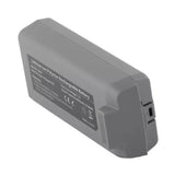 Drone rechargeable battery pack, gray with label and two-pin connector