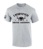 Trenz Shirt Company New Jersey Drone Tshirt Funny I Survived Drone-Ageddon 2024 Drone