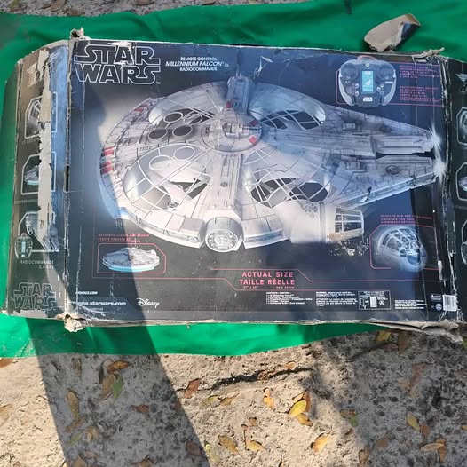 Star Wars drone package with Millennium Falcon artwork