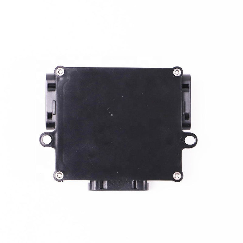 Black drone load collection board with four mounting screws and side brackets