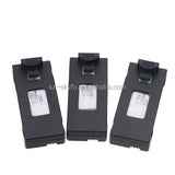Spare drone battery pack set, black with white label and connector terminals