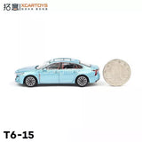 XCARTOYS 1/64 Scale HongQi H5 2023 Blue Diecast Car Gift New Parts