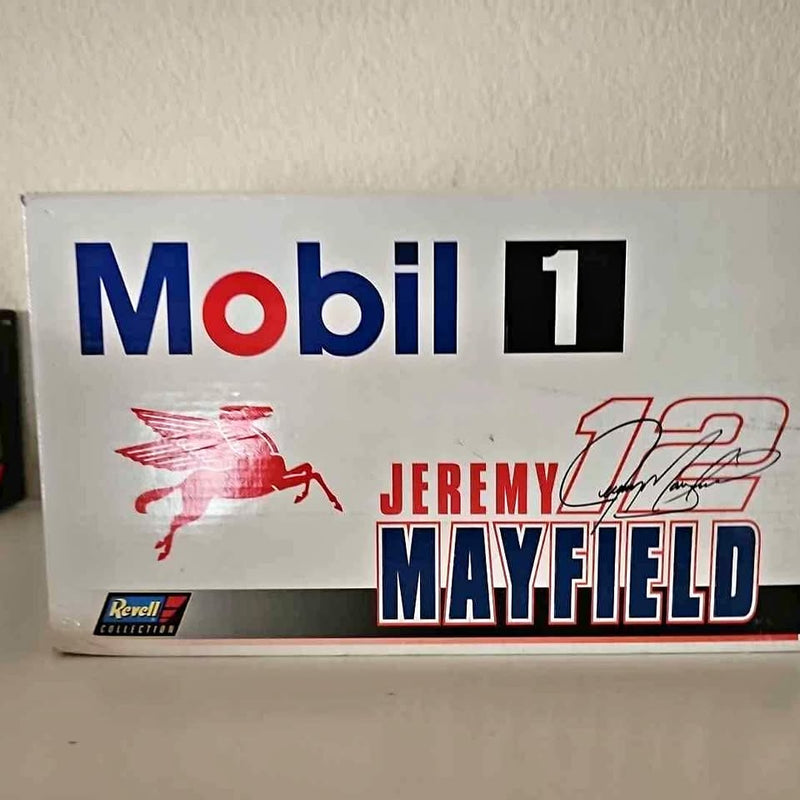 Diecast model car box with Mobil 1 and Jeremy Mayfield Phoenix AZ graphics