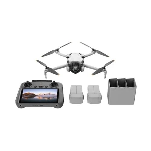 DJI Mini 4 Pro drone kit: camera drone, remote, three batteries, storage case