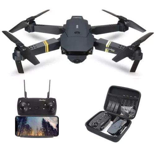 Foldable quadcopter drone with 4K camera, plus remote controller and carrying case