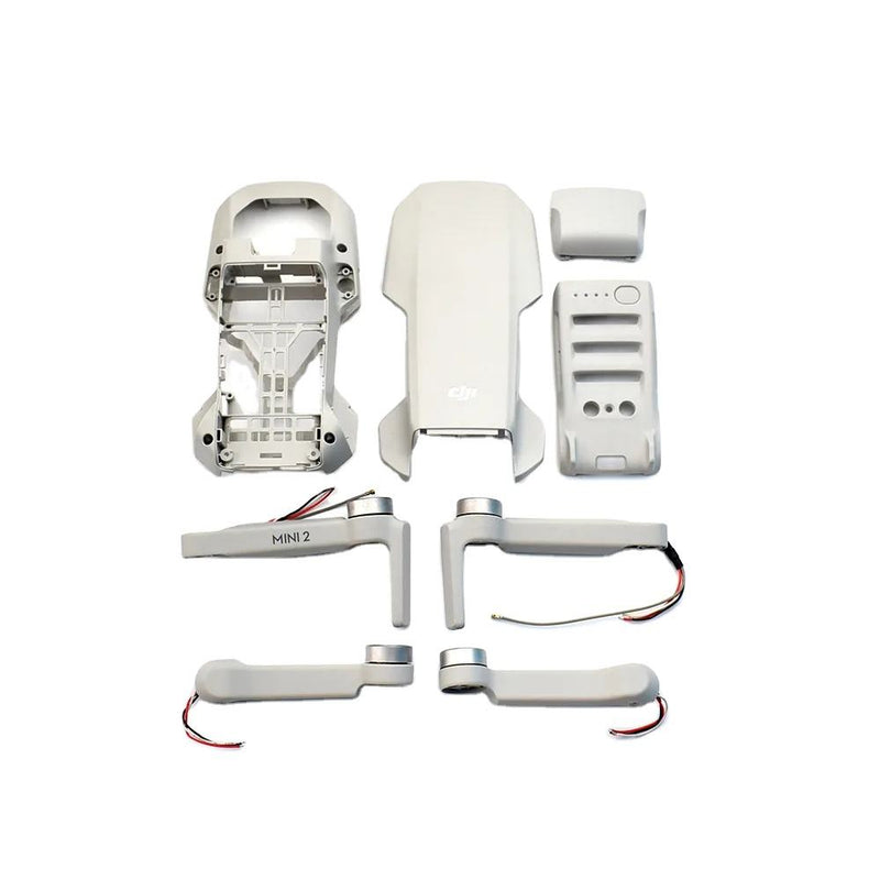 Mini 2 drone body shell and motor arms spare parts set, white plastic