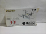 Mini pocket quadcopter drone retail box with 4CH gyro and 951Mini label