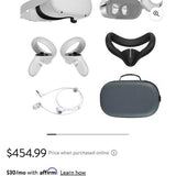 Drone accessory bundle with VR headset, controllers, cable, and carry case
