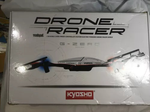 Readyset drone racer quadcopter box with black drone and white branding