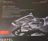 Sky Force combat drone with four rotors, gray