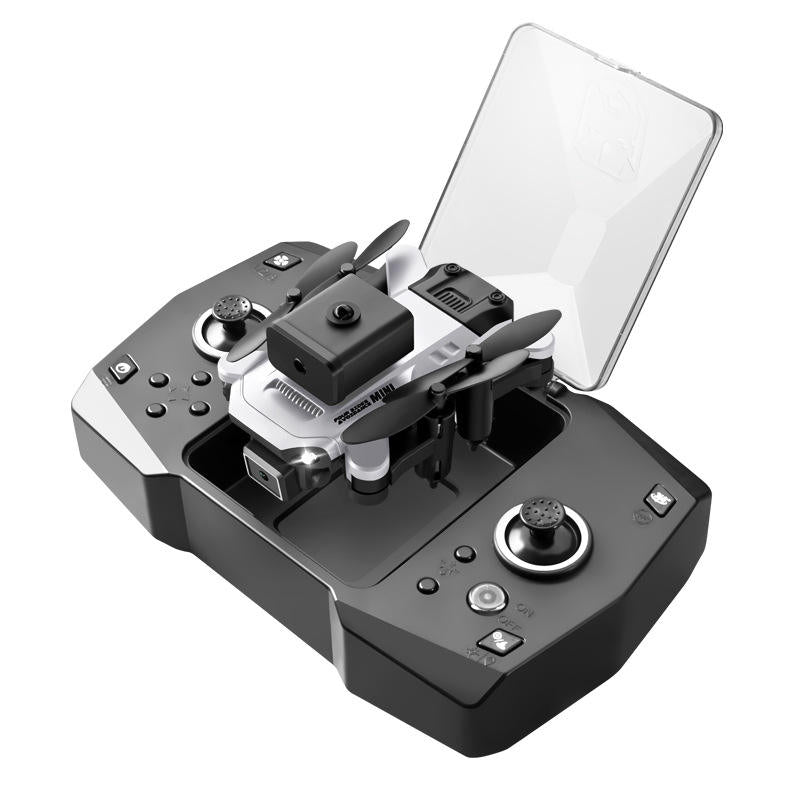 Foldable mini quadcopter drone with remote controller and phone screen