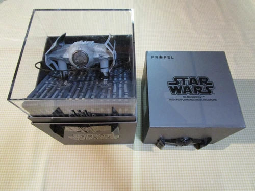Propel Star Wars TIE Fighter drone toy in open box with protective insert
