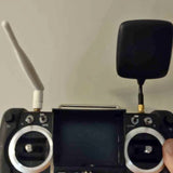 Drone remote controller with LCD screen and twin antennas