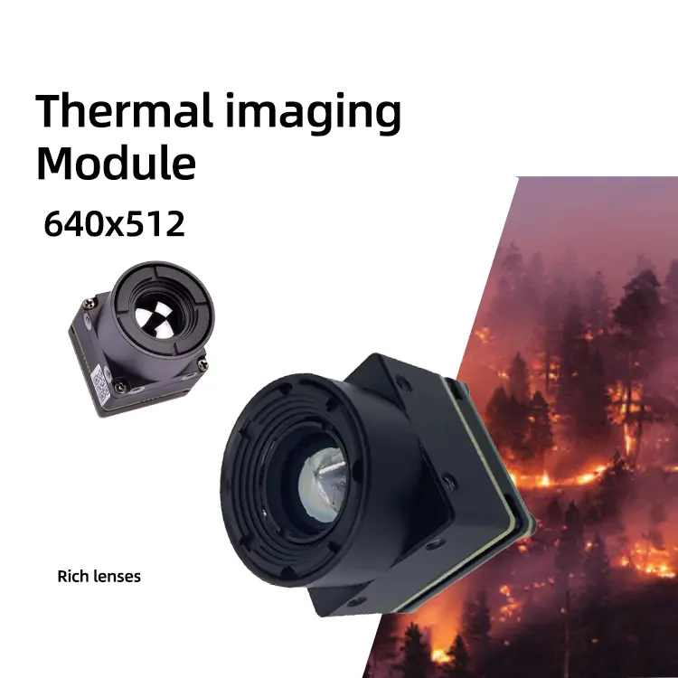 256*192 384*288 640*512 Resolution Analog CVBS Detection LWIR Thermal Camera Core Infrared Thermal Imaging Camera Module Drone