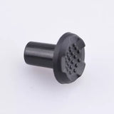 Remote control key button cap cover, black round with raised dot pattern