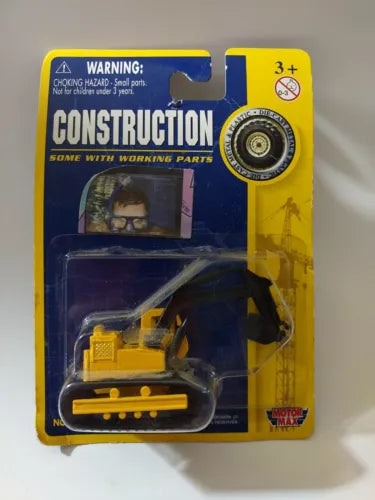 Diecast front loader construction toy in yellow blister box packaging