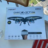 Force1 Discovery drone packaging box with drone illustration