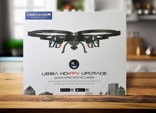 DBPOWER quadcopter drone with HD camera, four rotors