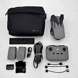 Drone Fly More accessory kit with black carrying case, remote, batteries, cables
