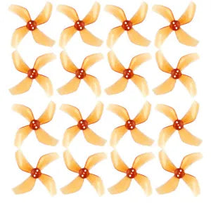 Orange drone propellers set with red hubs, 8 pairs