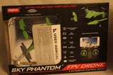 Green FPV 4-CH remote control drone in retail box, phone not included