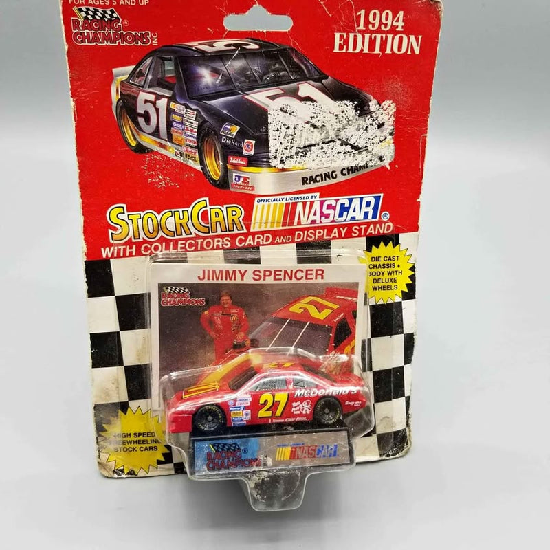 Jimmy Spencer 1994 NASCAR diecast race car in clear blister packaging