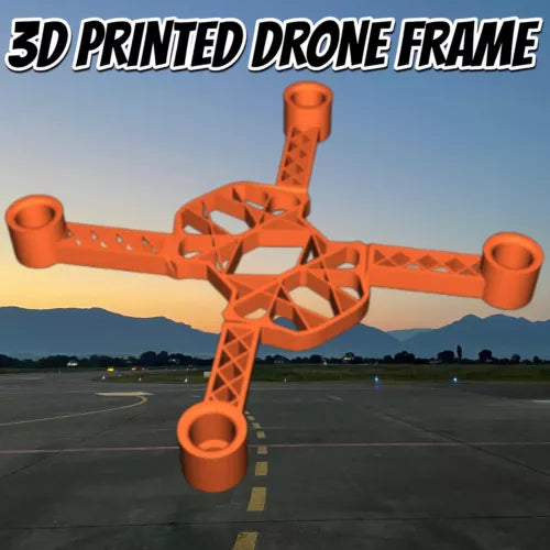 3D Printed Remote Control Drone Frame~ Printed Same Day! Orange, PLA Drone