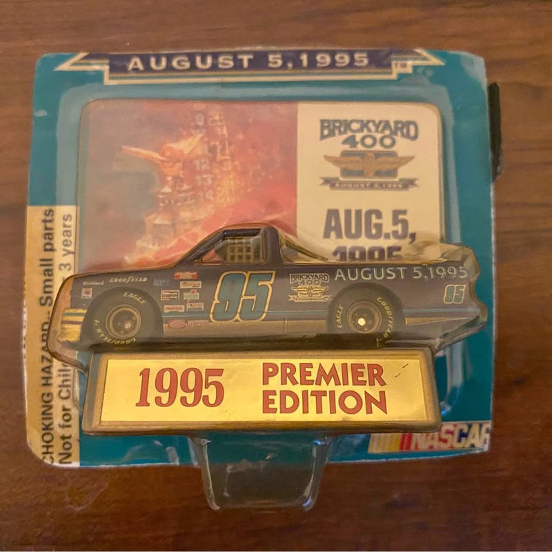 1995 diecast race car, Premier Edition, dark gray with yellow #65 on hood