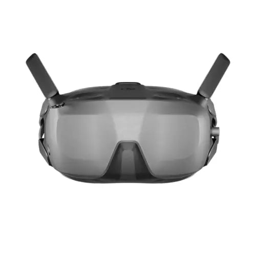 DJI Goggles N3 FPV goggles with clear visor and two side antennas, dark face frame