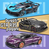 Alloy diecast toy car set with three model vehicles, sound and light features