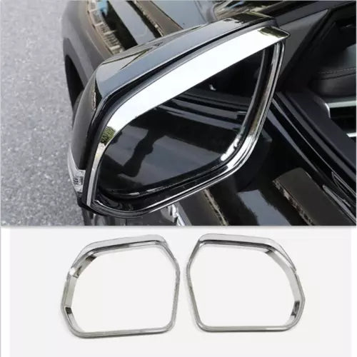 Scale metal diecast car side mirrors, chrome frame, reflective black glass