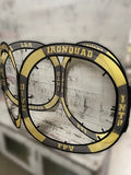 RC FPV racing gate: black and yellow circular frame with three hoops