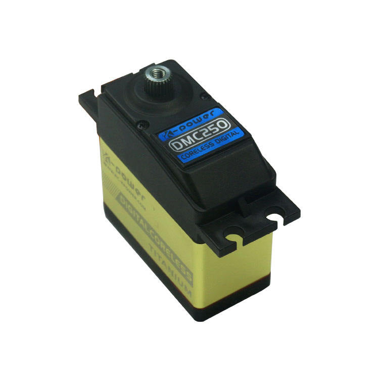 Coreless digital RC servo with DMC250 label and metal output gear