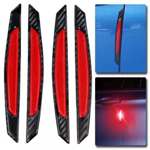Diecast side vent inserts with carbon-fiber black frames and red reflective panels