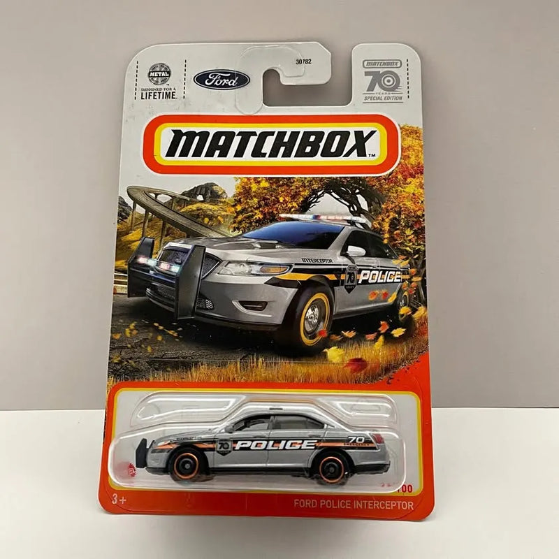 Matchbox Ford Police Interceptor diecast car in retail blister packaging