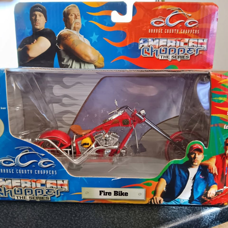 Orange County Choppers Fire Bike 1:18 diecast motorcycle in display box