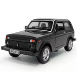 1:32 VAZ Lada Niva Model Car Diecast Toy Cars Toys for Boys Kids Gifts Black Parts