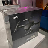 Unopened SMS obstacle-avoiding drone box with drone illustration