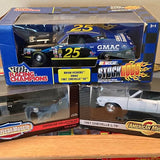 Blue 1967 Chevelle diecast race car with #25 decals and GMAC markings