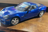Kinsmart 2007 Chevrolet Corvette diecast toy car, blue, 1:36 scale